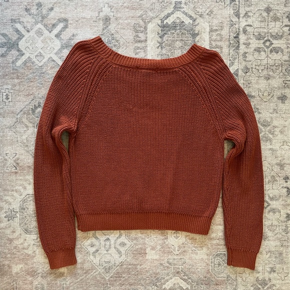 Forever 21 Rust Knit Sweater Medium - Picture 3 of 5